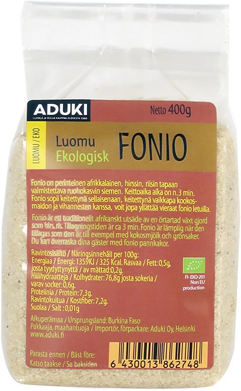 Aduki Luomu Fonio