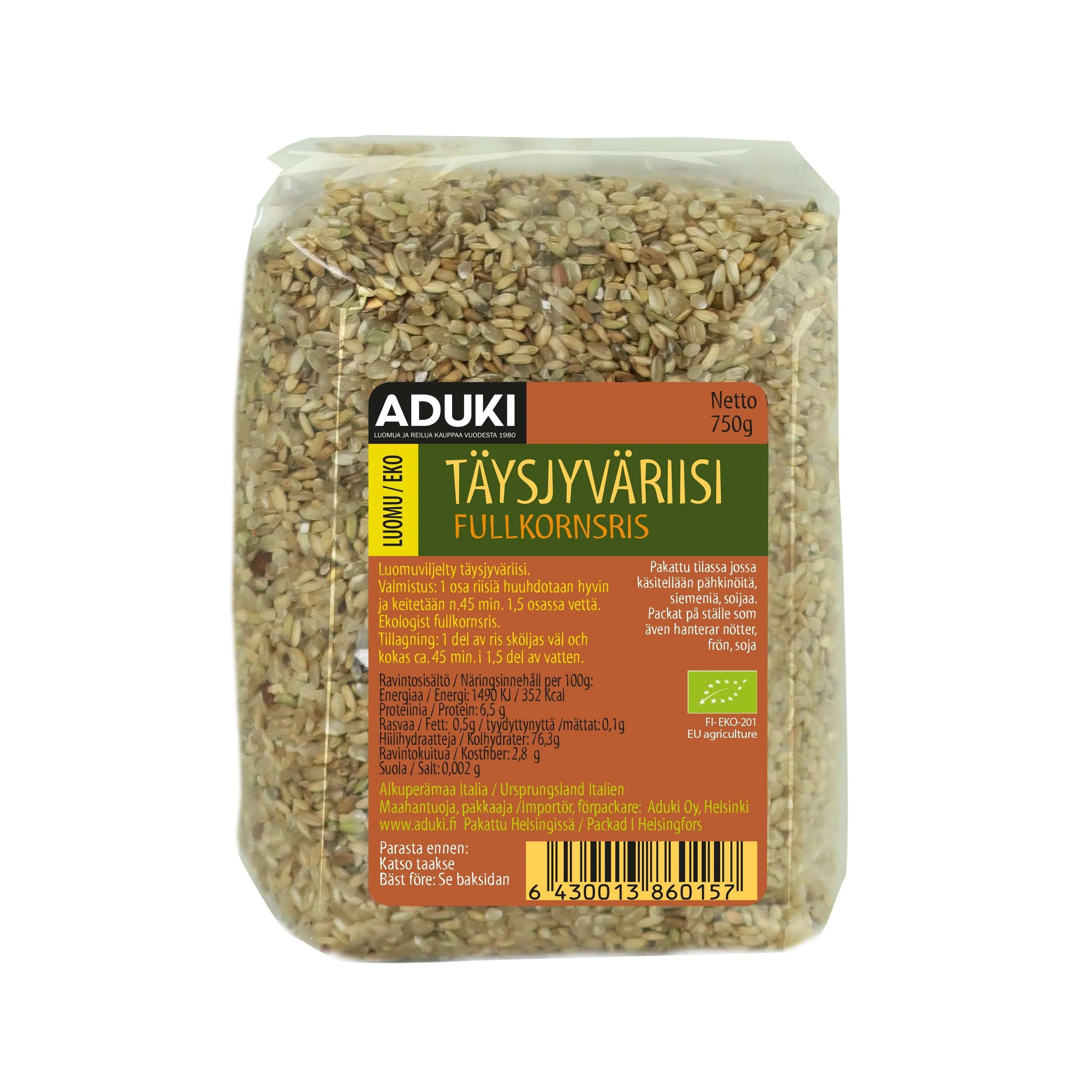Aduki Luomu Täysjyväriisi