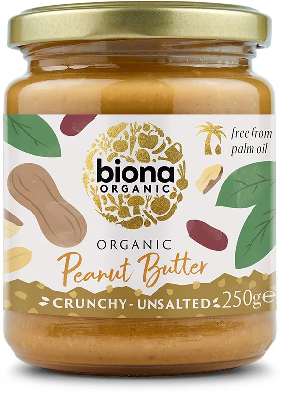 Biona Luomu Maapähkinävoi Crunchy Suolaton