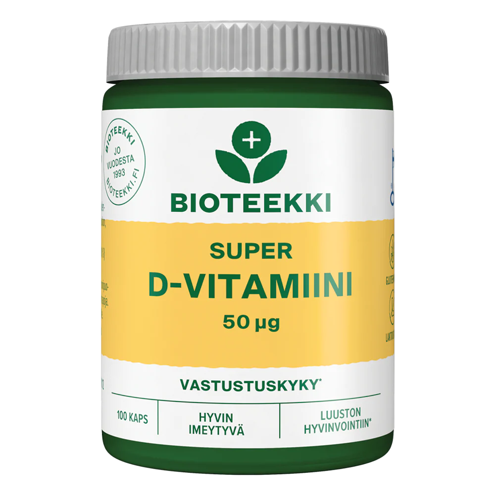 Bioteekki Super D-vitamiini 50 mikrog