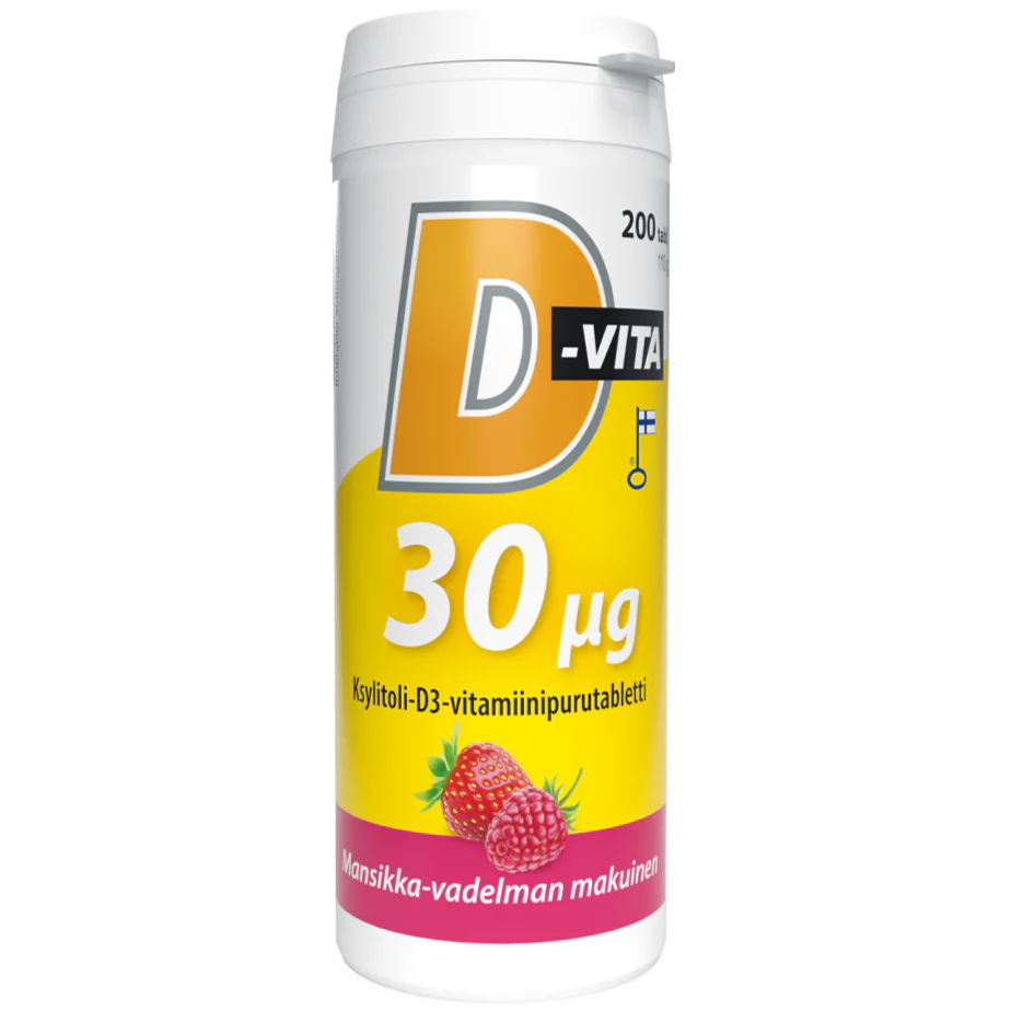 D-Vita 30 µg Mansikka-Vadelma