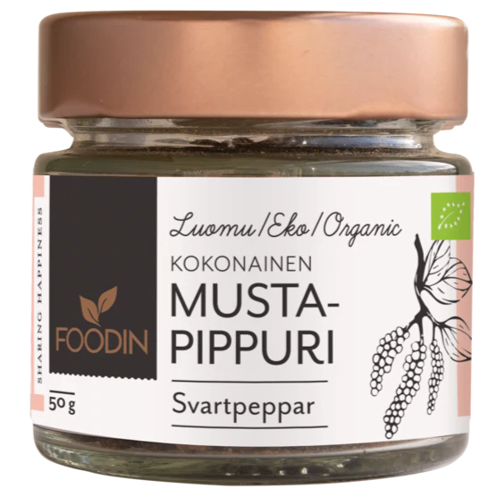 Foodin Luomu Kokonainen Mustapippuri