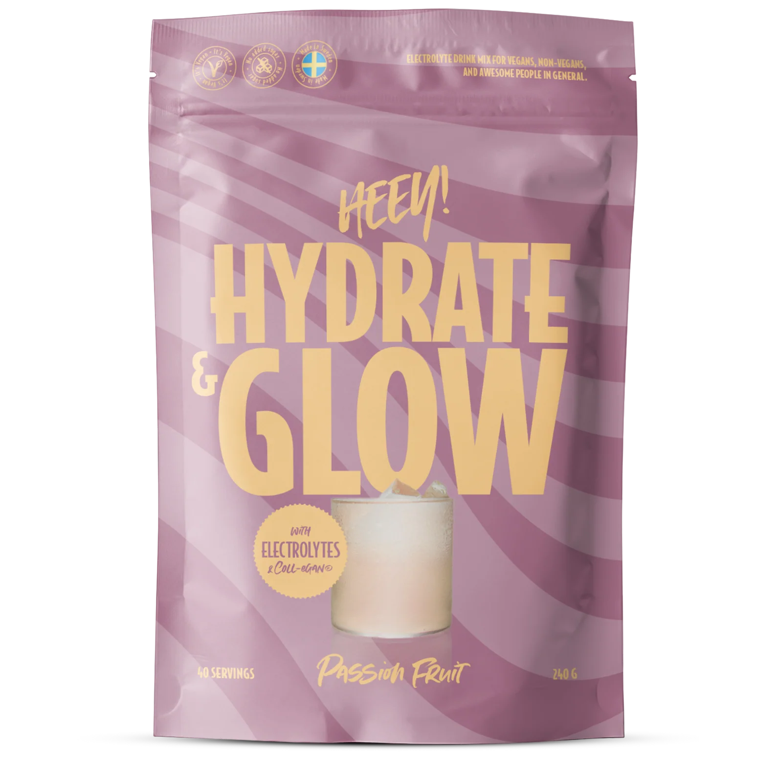 Heey! Hydrate & Glow Electrolytes + Coll-egan® Passionfruit