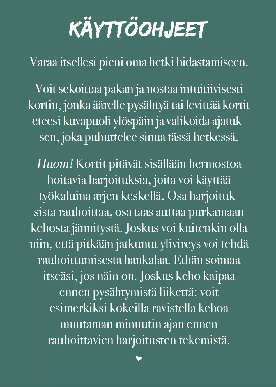 Hidasta Elämää Hitaammassa Tahdissa Rauhoittumiskortit - Image 8