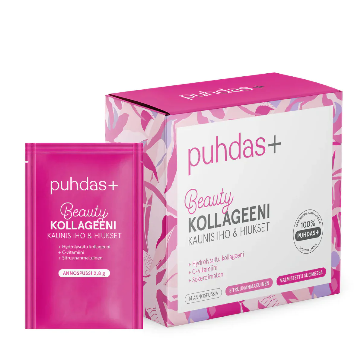 Puhdas+ Beauty Kollageeni  - 14 pss (Parasta ennen 24.05.2026)