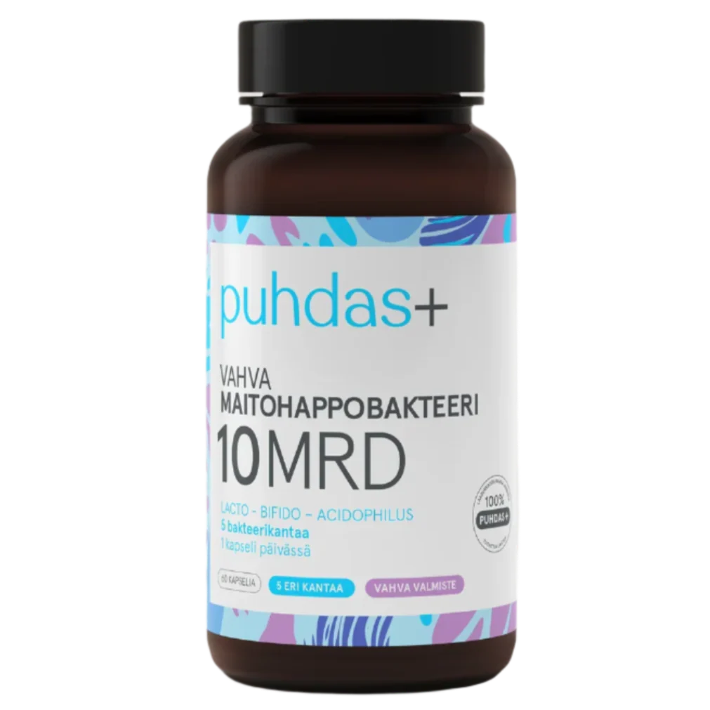 Puhdas+ Vahva Maitohappobakteeri 10 miljardia LACTO - BIFIDO - ACIDOPHILUS