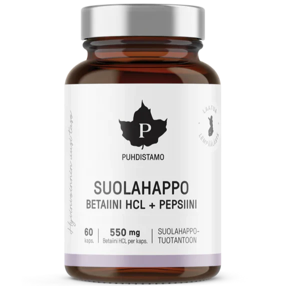 Puhdistamo Suolahappo kapselit