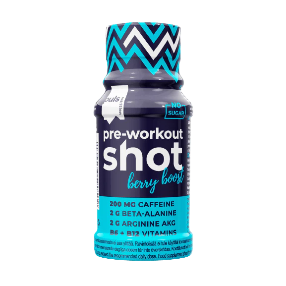 Puls Pre Workout Shot Berry Boost (Parasta ennen 31.05.2026)