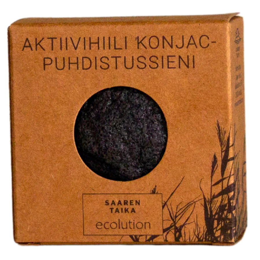 Saaren Taika Ecolution Aktiivihiili Konjac Puhdistussieni
