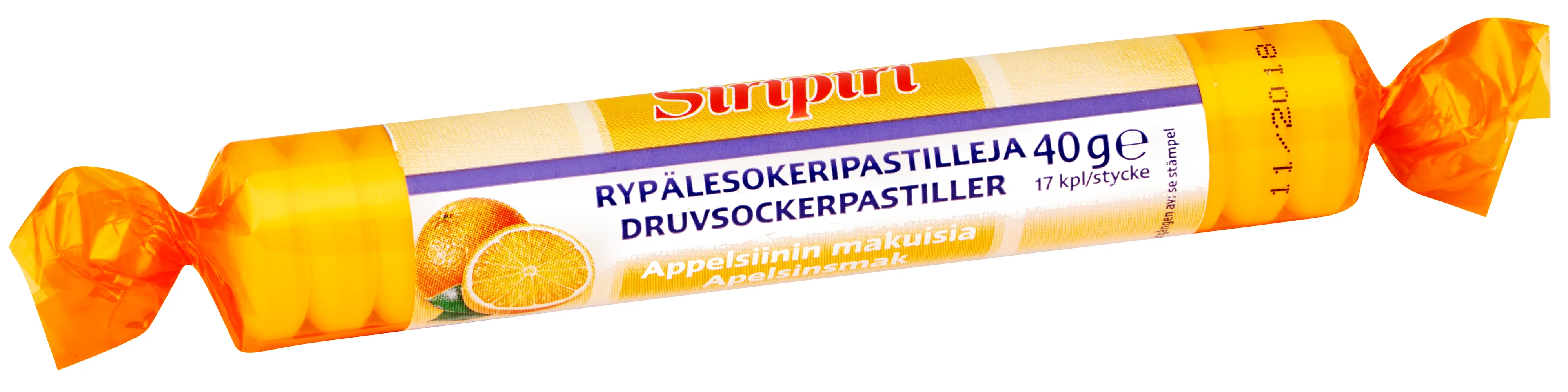 Siripiri Glukoosipastilli Appelsiini