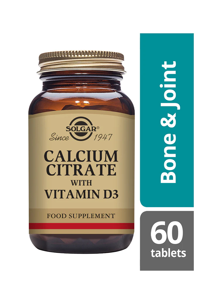Solgar Kalsiumsitraatti + D3-vitamiini
