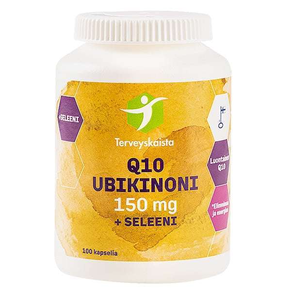 Terveyskaista Q10 Ubikinoni 150 mg + Seleeni