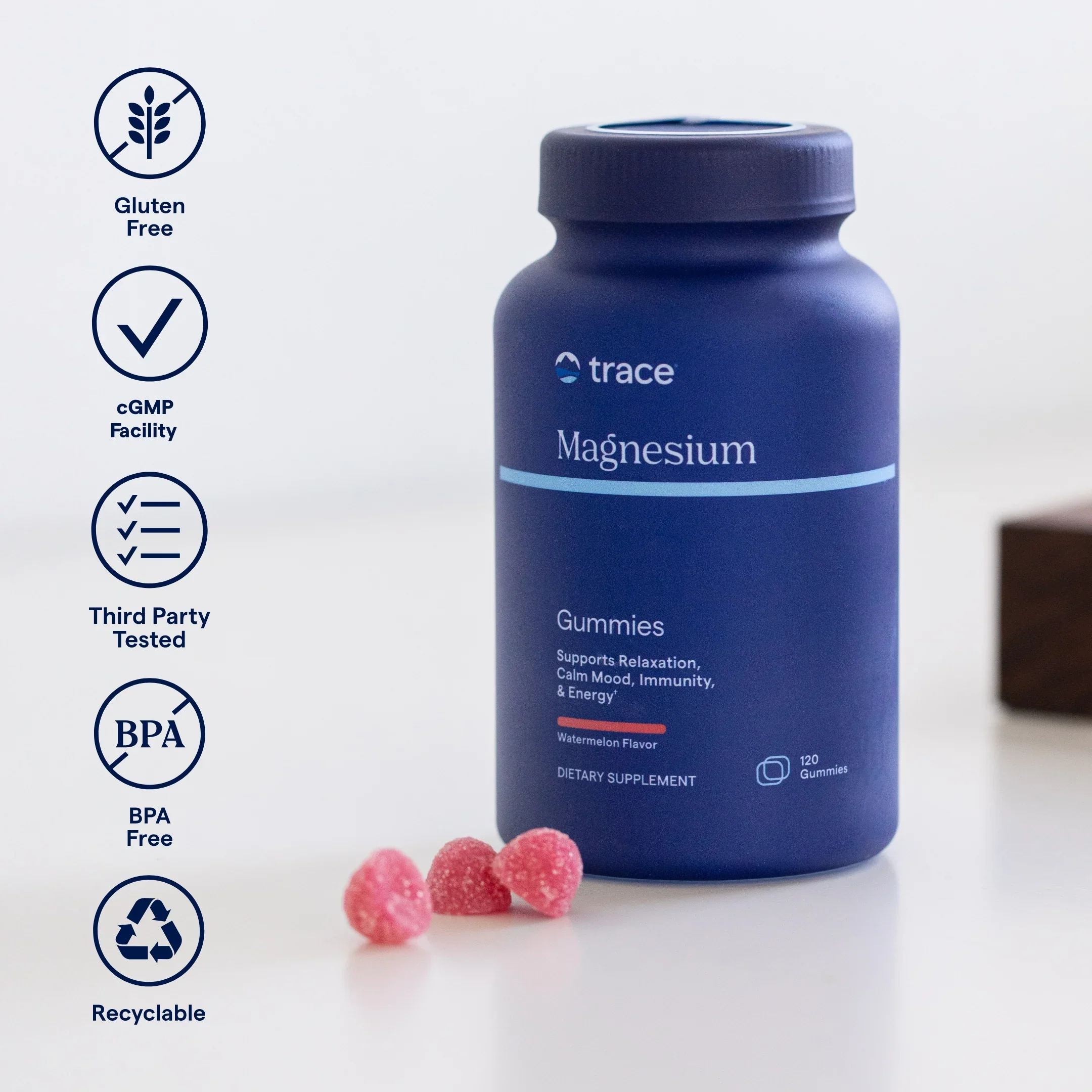 Trace Minerals Magnesium Gummies Watermelon - Image 3