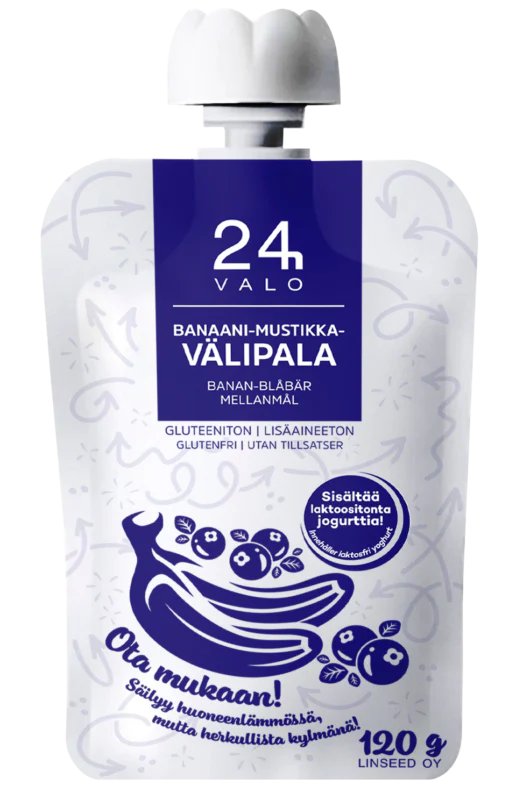 VALO24h Banaani-Mustikka Välipala  (Parasta ennen 23.05.2026)