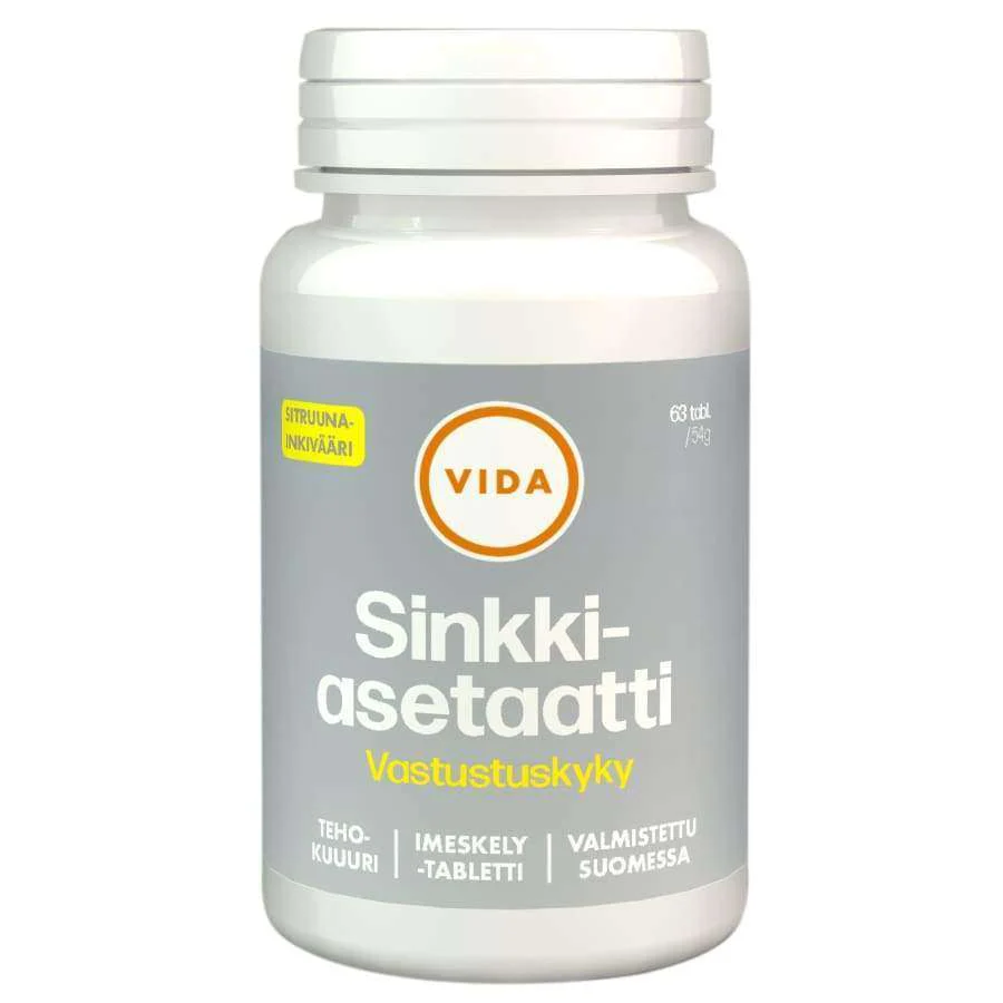 Vida Sinkkiasetaatti Sitruuna-Inkivääri  (Parasta ennen 30.05.2026)