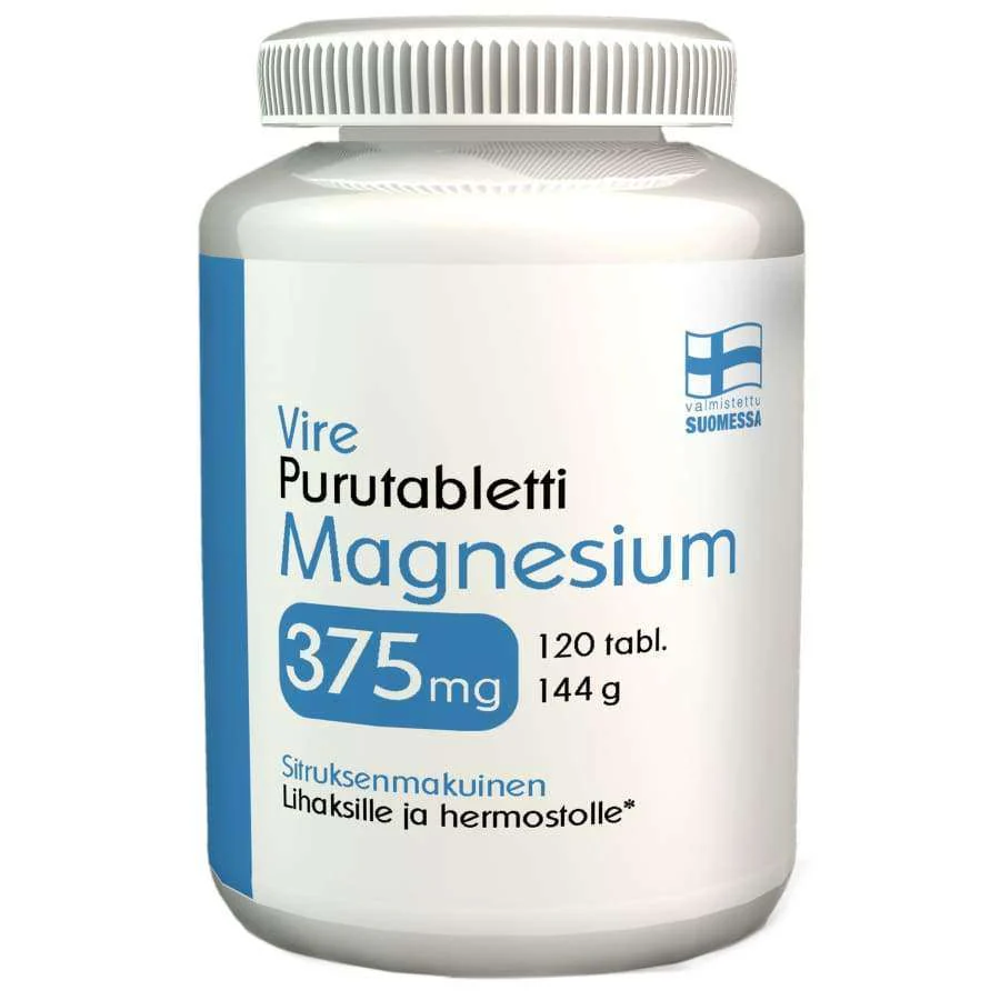 Vire Magnesium 375 mg Purutabletti Sitrus