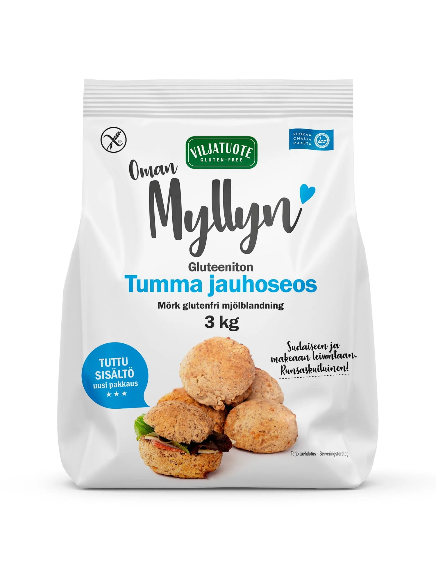 Virtasalmen Viljatuote Tumma Gluteeniton Jauhoseos - Image 3