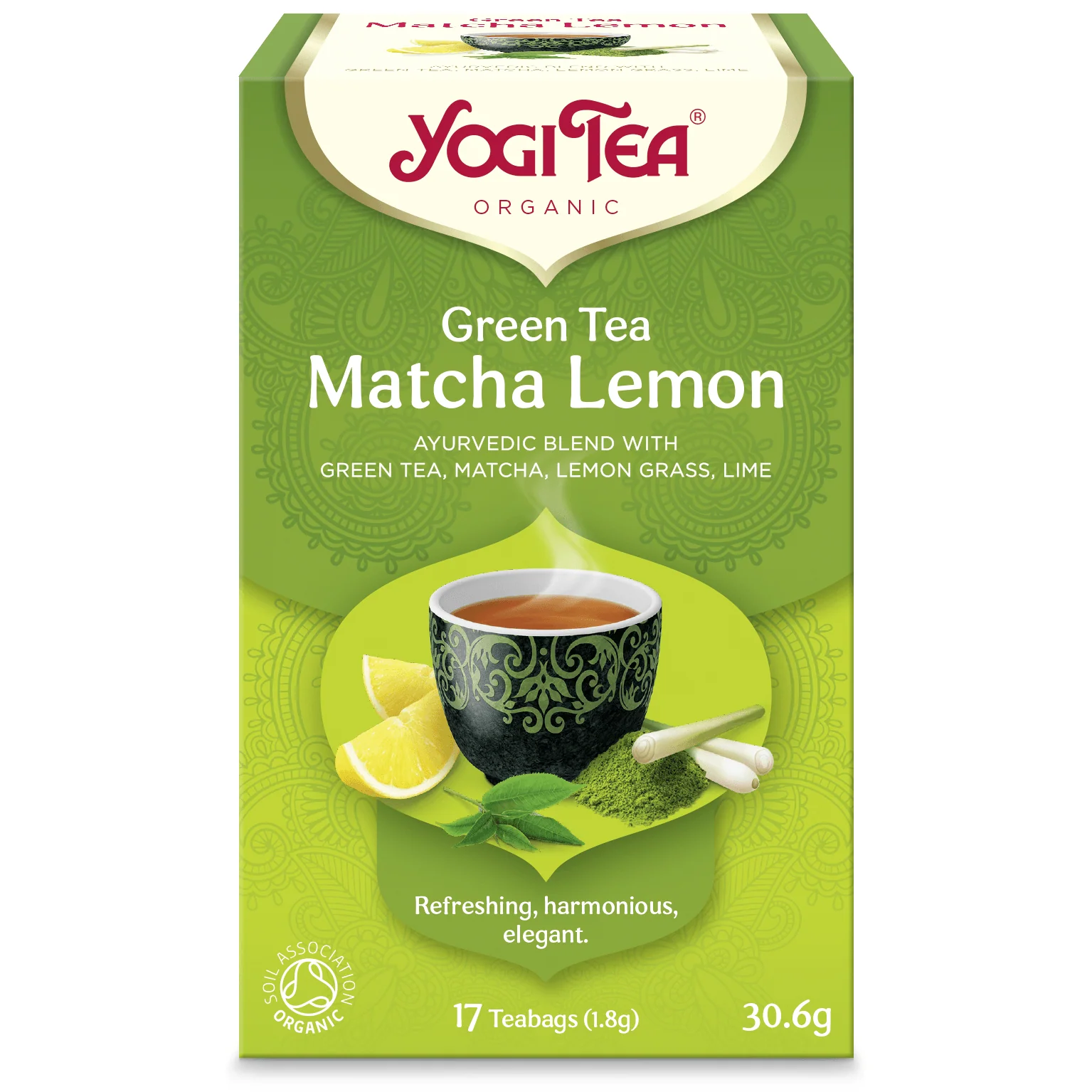 YogiTea Luomu Green Matcha Lemon tee